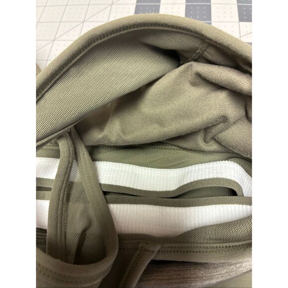 Lululemon Tank Top Mesh Back V Neck in Olive Green Size XS - Picture 7 of 8